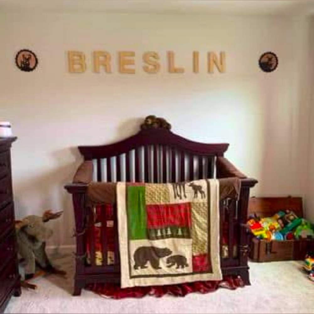 Soft Brown Fleece Crib Rail Covers Set